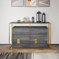 Mercer41 Ordis 6 - Drawer 55" W Dresser Modern Luxury Sideboards Buffets for Living Room