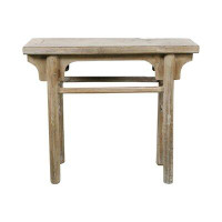 Lily's Living 40 In. Wide Weathered Natural Reclaimed Wood Antique Ming Style Console Table (Size & Finish Vary)