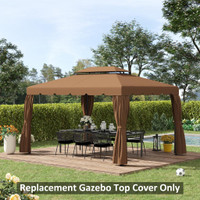 Replacement Canopy Top 400 L x 300 W cm Coffee