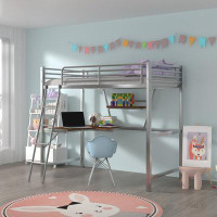 Isabelle & Max™ Shee Twin Steel Loft Bed with Built-in-Desk by Isabelle & Max
