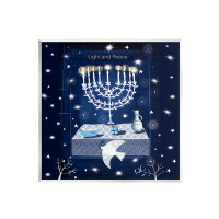 Stupell Industries Stupell Industries Light & Peace Menorah Stars Wall Plaque Art By Susse Linton-aw-035
