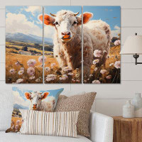 August Grove Country Charm Pastel Meadows III - Animals Canvas Wall Art Set