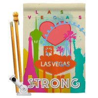Ornament Collection Las Vegas Strong House Flag Set Cause Support 28 X40 Inches Double-Sided Decorative Decoration Yard