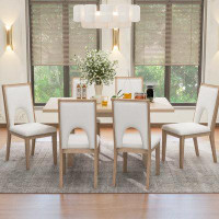 Red Barrel Studio Counter Height Table and Chairs 7 Piece Dining Set Kitchen Table and Chairs
