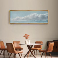 IDEA4WALL Cumulus Skies Expansive Cloudscape Over Calm Sea Modern Art Calm Warm Extra Large Artwork Pictures