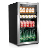 CROWNFUL CROWNFUL 120 Cans Freestanding Beverage Refrigerator