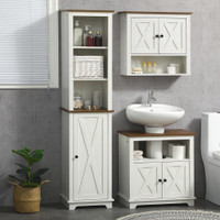 Bathroom Cabinet 15.6"W x 11.8"D x 63"H White