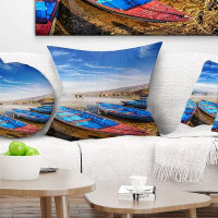 Made in Canada - East Urban Home Boats Under Sky Pillow
