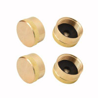 Flame King Flame King 4-Pc Universal Solid Brass Caps for 1LB Propane Bottle Gas Tank Cylinders