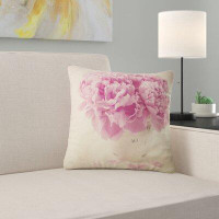 East Urban Home Floral Bunch of Peony Flowers on Table Pillow