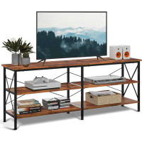 17 Stories 17 Stories Tv Stand For 65 70 Inch Tv, Entertainment Center With Storage, Industrial Tv Console For Living Ro