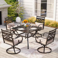 Lark Manor Alyah Square 4 - Person 37'' Long Dining Set With Cushions