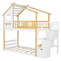 Harper Orchard Stairway Twin-Over-Twin Bunk Bed