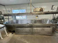 4000L Cheese Vat with Agitator and Curd Mixer - used dairy process equipment -