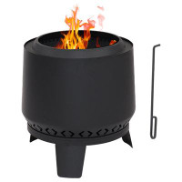 Arlmont & Co. Samoya 21" H x 18.25" W Steel Wood Burning Outdoor Fire Pit