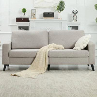 Latitude Run® Latitude Run® 79" Sectional Sofa Modern Loveseat Couch 3 Seater Living Room Furniture - Beige