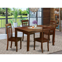 Charlton Home Sisneros 4 - Person Rubberwood Solid Wood Dining Set
