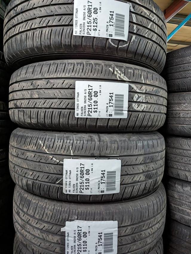 P215/60R17  215/60/17  FALKEN SINCERA SN250 A/S ( all season summer tires ) TAG # 17541 in Tires & Rims in Ottawa