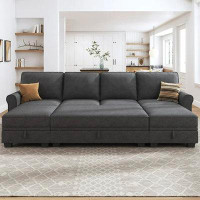 Wildon Home® Wildon Home® Convertible Sofa Bed Storage Sleeper Sectional Sofa Couch With Storage And Storage Ottomans Wi