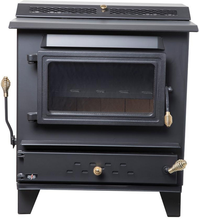 Hitzer 50-93 Gravity Fed Hopper Stove  Free Standing Heater (Radiant / Blower Option) Can Operate wo Electricity in Fireplace & Firewood - Image 2