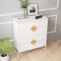 Ebern Designs Wooden Dresser with 4 drawers