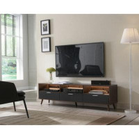 Wrought Studio LED TV Stand LED Entertainment Center With Storage Modern LED Media Console Tables LED TV Cabinet For Liv