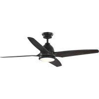 Hokku Designs 56" Attwater 4 - Blade LED Standard Ceiling Fan with Remote Control and Light Kit Included
