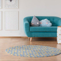 East Urban Home Two Colour Trapezoids Poly Chenille Rug
