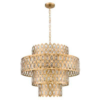 Z-Lite Dealey 13 - Light Chandelier Tiered Pendant with Crystal Accents