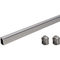 Symple Stuff TAG Hardware Closet Rod Concave Shape with End Supports (36" LONG, Matt Aluminum)