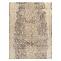 Isabelline Distressed Style Modern Rug In Beige, Grey Abstract Pattern By Isabelline