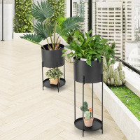 Latitude Run® 3 Piece Metal Pot Planter Set