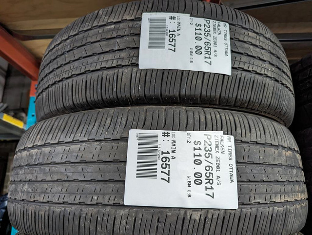 P235/65R17  235/65/17  FALKEN ZIENEX ZE001 A/S ( all season summer tires ) TAG # 16577 in Tires & Rims in Ottawa