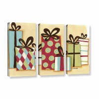 The Holiday Aisle® Funky Christmas Painting Print on Wrapped Canvas