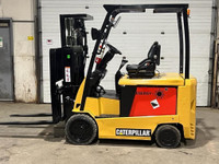 2020 Caterpillar Lift Truck EC30N 6000 Lbs 48V Counterbalance Electric Forklift with Sideshift and 3 Stage Must