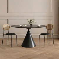 Corrigan Studio Sintered stone round dining table creative modern simple dining table and chair combination