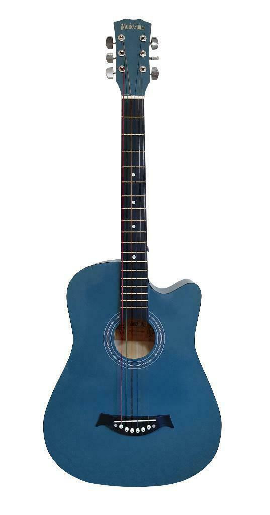 Acoustic Guitar 38 inch for Children or Small hand adults blue iMusic675 in Guitars