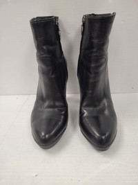 (I-1496) Geox Black High Heel Boots - Size 5.5