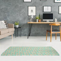 East Urban Home Two Colour Trapezoids Poly Chenille Rug