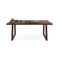 Fit and Touch 55.12" Nut-Brown Rectangular Solid Wood desks