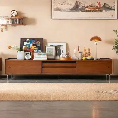 Hokku Designs Japanese retro solid wood TV cabinet