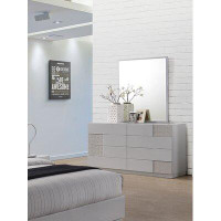 Latitude Run® Lyset 8 Drawer Double Dresser with Mirror