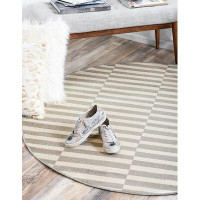 RugPal Solid/Striped Wingate Runner Rug Stone Colour