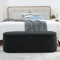 Latitude Run® Kosha Upholstered Flip Top Storage Bench