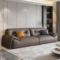 PULOSK 110.24" Orange 100% Polyester Modular Sofa cushion couch