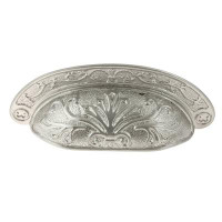 D. Lawless Hardware 2-1/2" Baroque Style Cup Pull Brushed Nickel