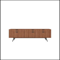 Latitude Run® Light Wood Colour Mid-Century Walnut Wood TV cabinet 78.7 x 15.7 x 22.8 in