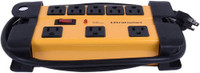 Protect your devices! Flexicord 8-Outlet Power Bar With Surge Protector