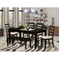 Charlton Home Smithers 6 Piece Solid Wood Dining Set