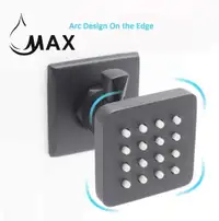 Rainfall Shower Body Jet Massage With Off Position In Matte Black Finish
